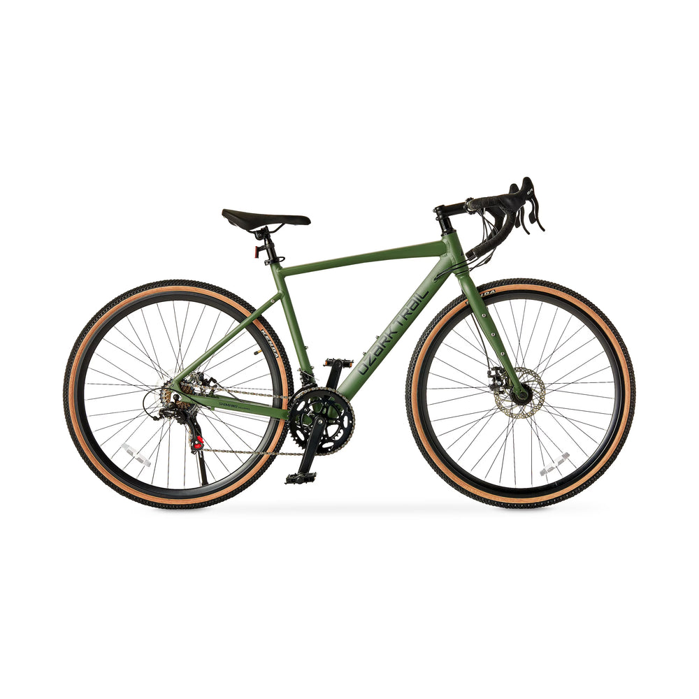 700c Ozark Trail G.1 Explorer Drop Bar Gravel Bike, Medium Frame, Fits Riders 5'5" - 5'10", Green, Adult